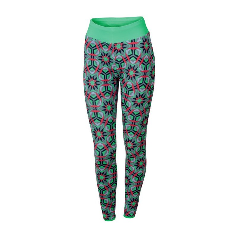 Тёплое трико Sportful Rythmo W Tights мятный/калейдоскоп Тёплое трико Sportful Rythmo W Tights мятный/калейдоскоп